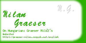milan graeser business card